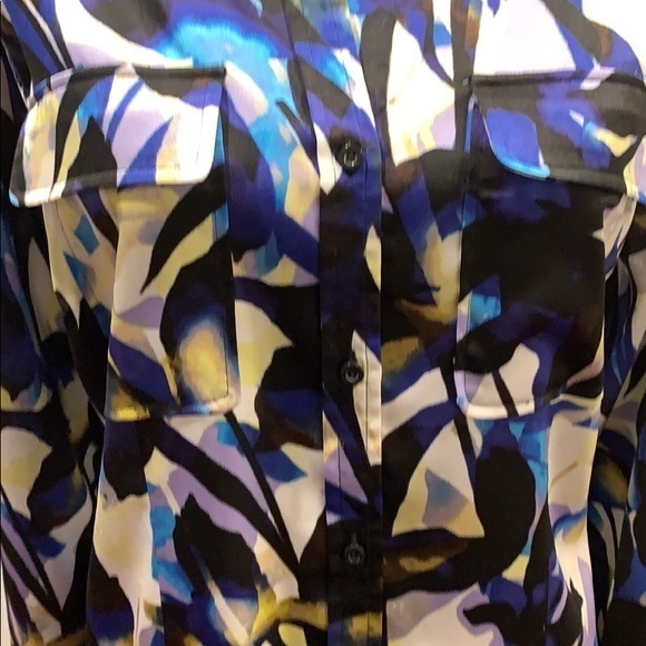 Calvin Klein Silky Gorgeous Button Down Blouse - Picture 3 of 8